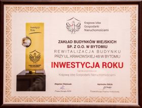 ZBM laureatem konkursu Inwestycja Roku 2019 - ZBM-TBS Bytom